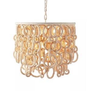 Serena & Lily hand DEL SUR Beaded Loop Chandelier in Natural